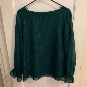 Banana Republic Green Sparkle Blouse (L)